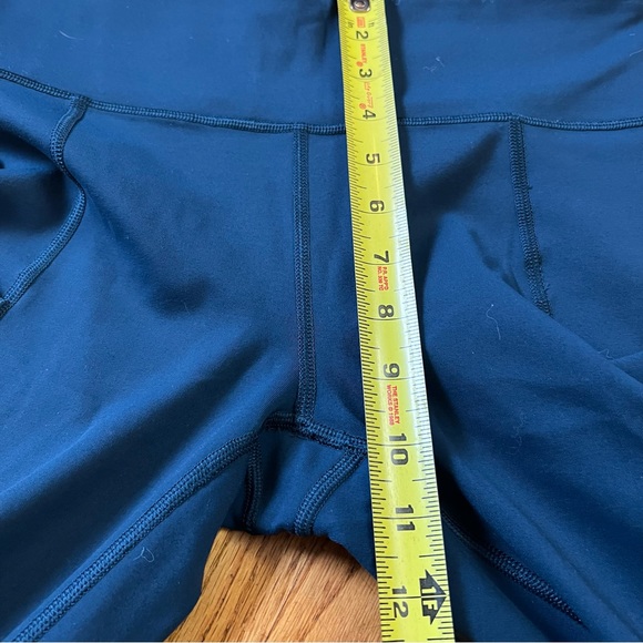 ATHLETA Sz Small Tall ST All In Capri Tight Leggings Workout Pockets Bluegreen - Picture 8 of 12